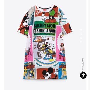 Zara Disney Mickey Mouse T-Shirt Dress